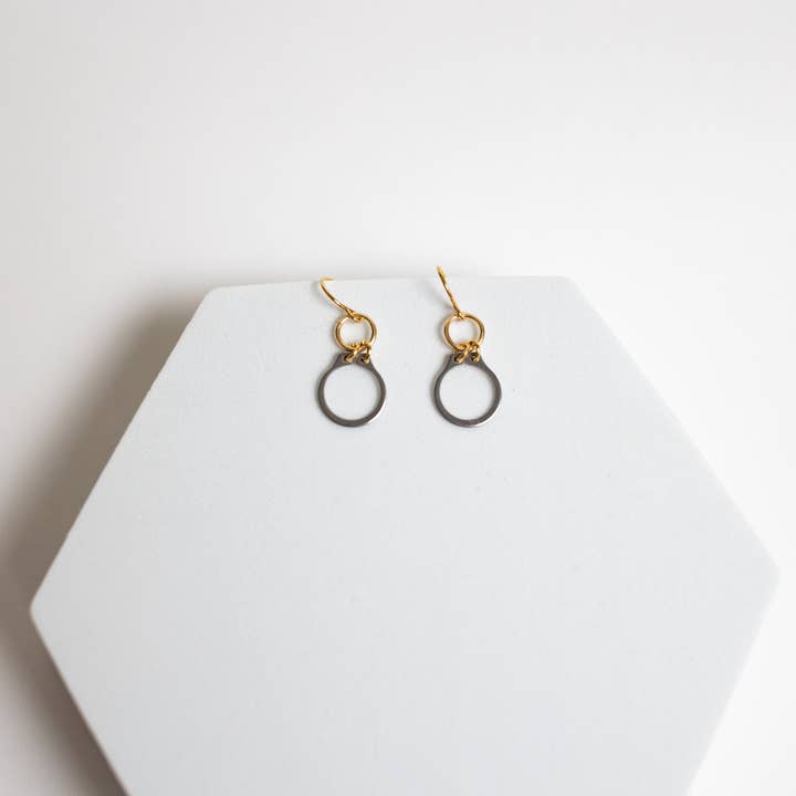 Mend on the Move - Wholesale Dangle Earrings - How Sweet It Is Stainless Steel & Gold Plated Earrings1