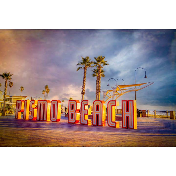 California's Iconic Pismo Beach Sign | Office Fine Art for wholesale by Richard Miles Photos