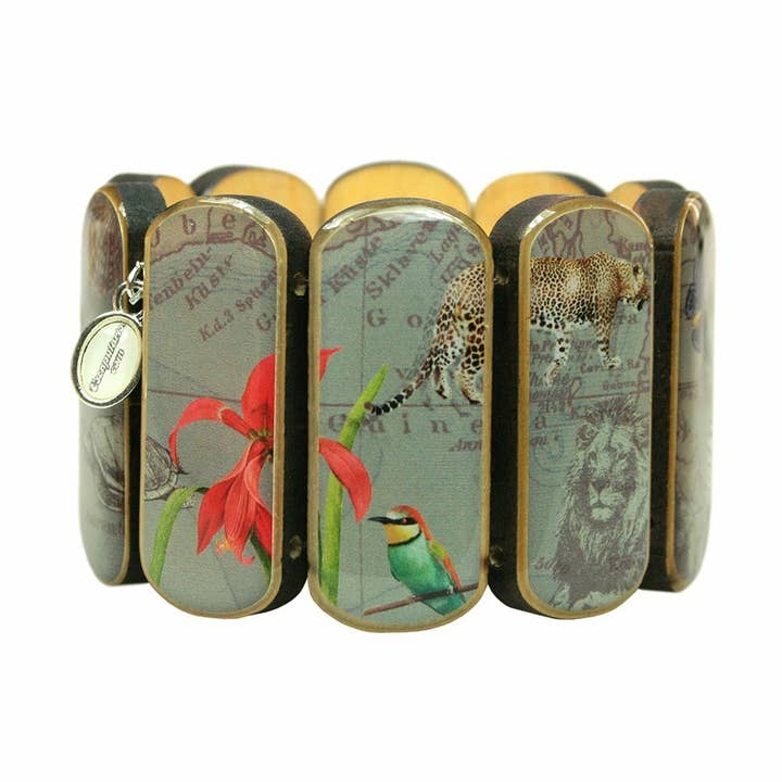 Statement houten armband Africa lichtbruin voor wholesale door Escapulario