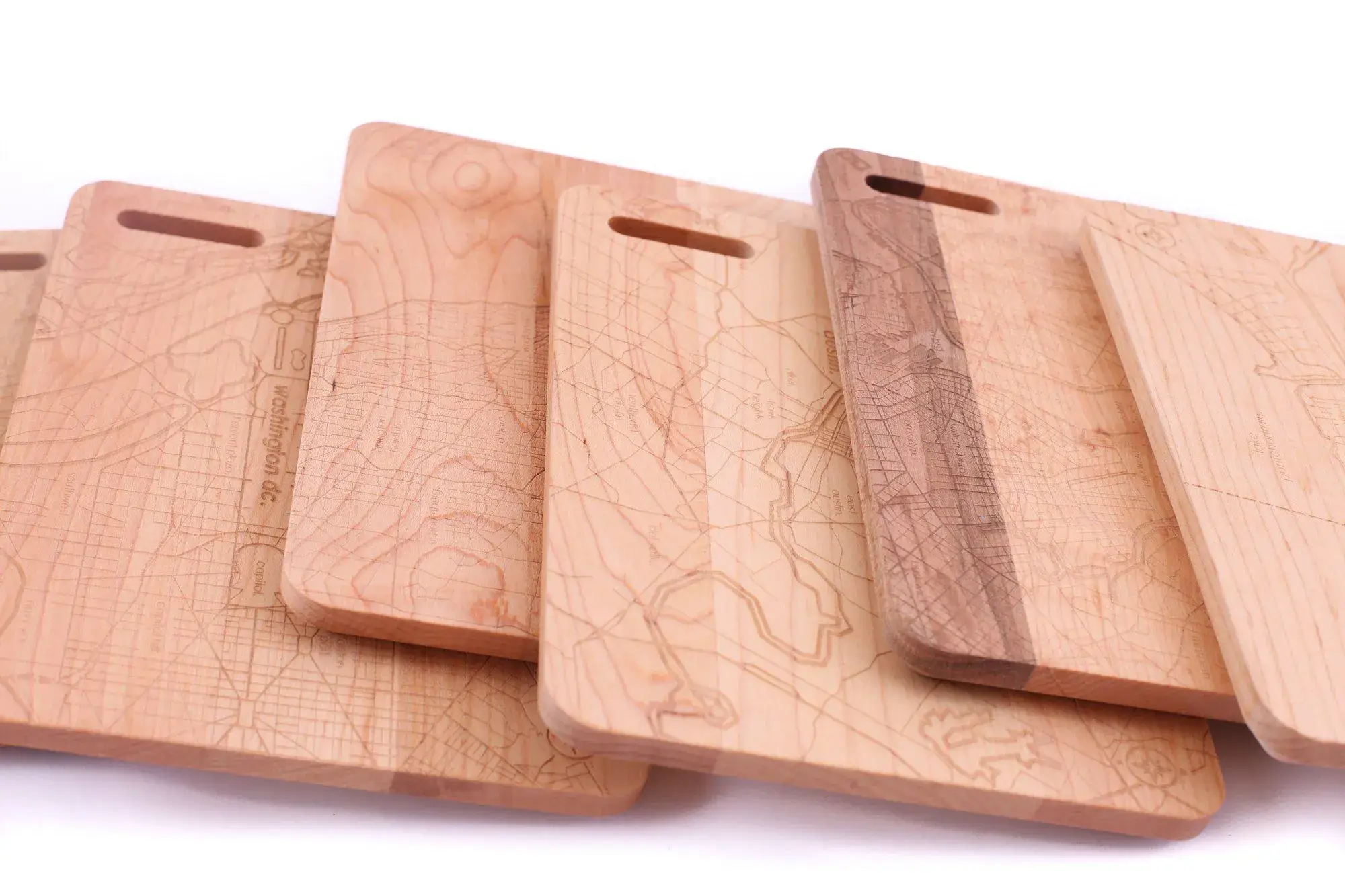 Well Told - Wholesale Cutting Board - CUSTOM ENGRAVED - U.S. City/Town Map - Maple Cutting Board2