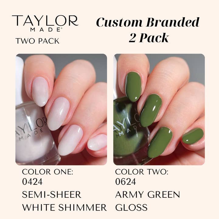 Taylor Made Polish - Vendita all'ingrosso Smalto per unghie - Smalto per unghie personalizzato: confezione da 2 a lunga tenuta + vegano + non tossico172