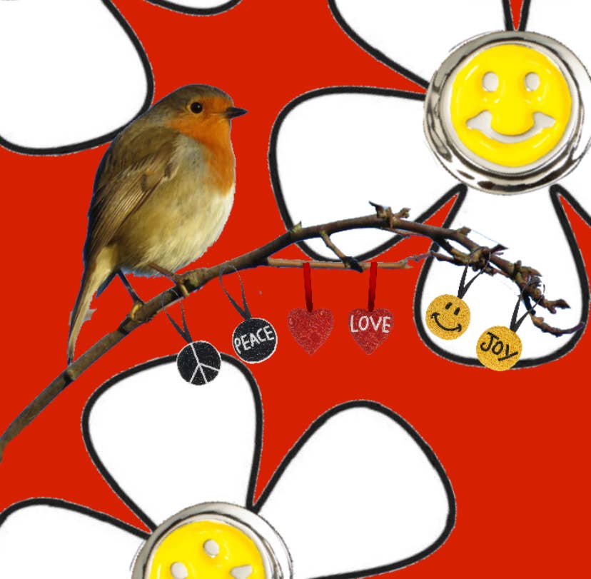 Inspired Generations - Wholesale Ornament Set - Beaded Red Heart LOVE Ornament - Set of 23