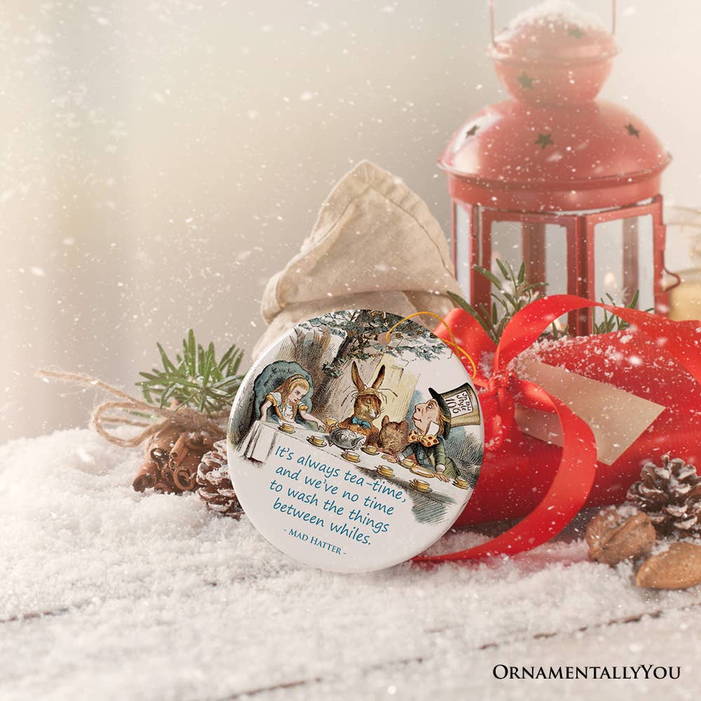 OrnamentallyYou - Vente Objets de décoration - Décoration de Noël « It's Always Tea Time », décoration vintage5