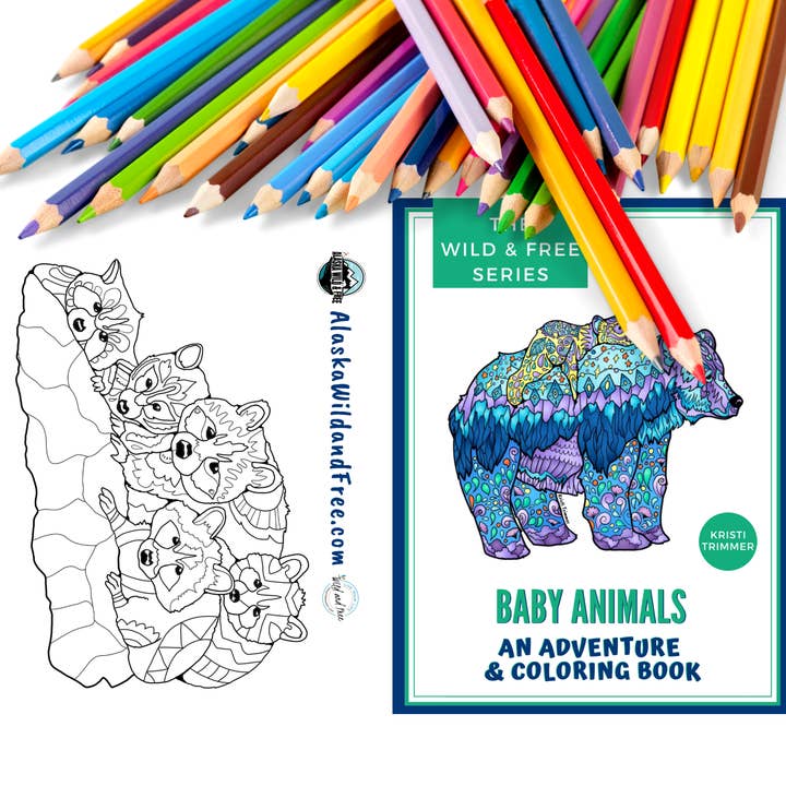 Alaska Wild & Free - Wholesale Coloring Book - Kids & Baby - Baby Animals: An Adventure & Coloring Book1