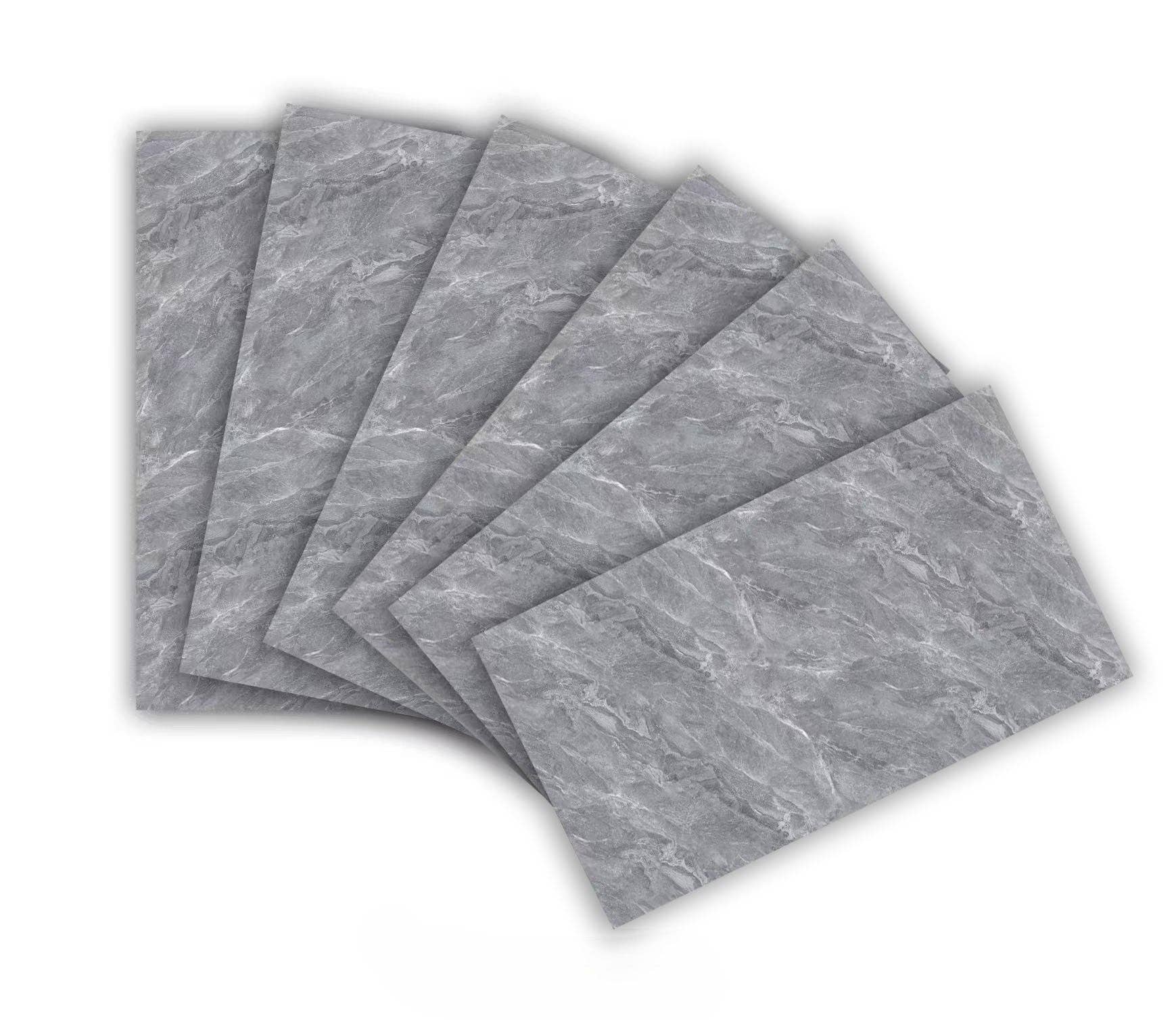 J&V TEXTILES - Wholesale Wall Accent - 6 Pack of Marble Peel and Stick Backsplash Waterproof Washroom Wall Panels - 11.8"x23.6"4