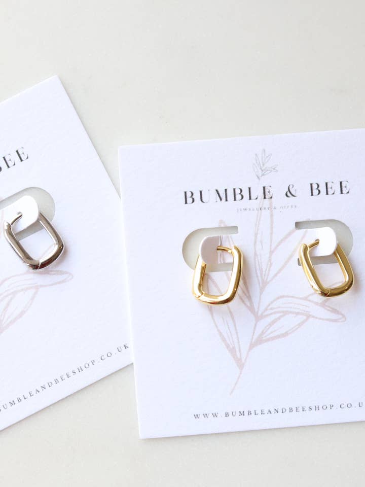 Brincos Huggies Retangulares por atacado de Bumble & Bee