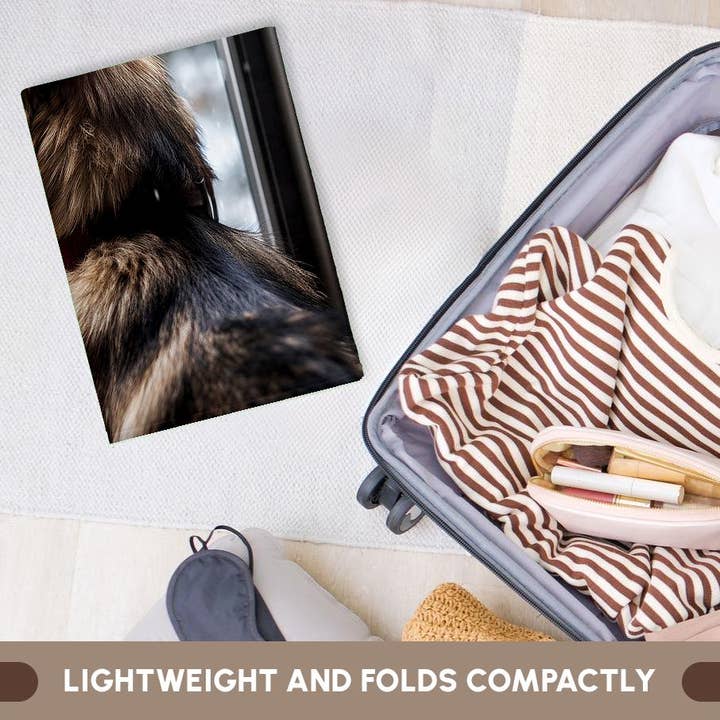 3dRose – Großhandel Badehandtuch – 3dRose, Fotografie eines Deutschen Schäferhundes, der aus einem Fenster auf den Schnee blickt., Handtuch5