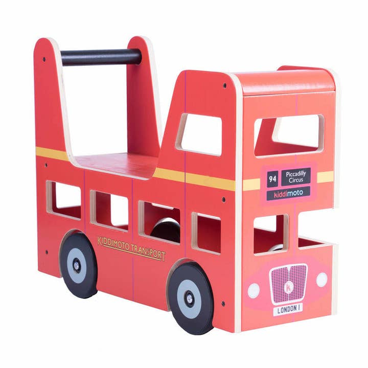Kiddimoto Double Decker Fun: Hop on the Wooden London Bus! for wholesale by Kiddimoto