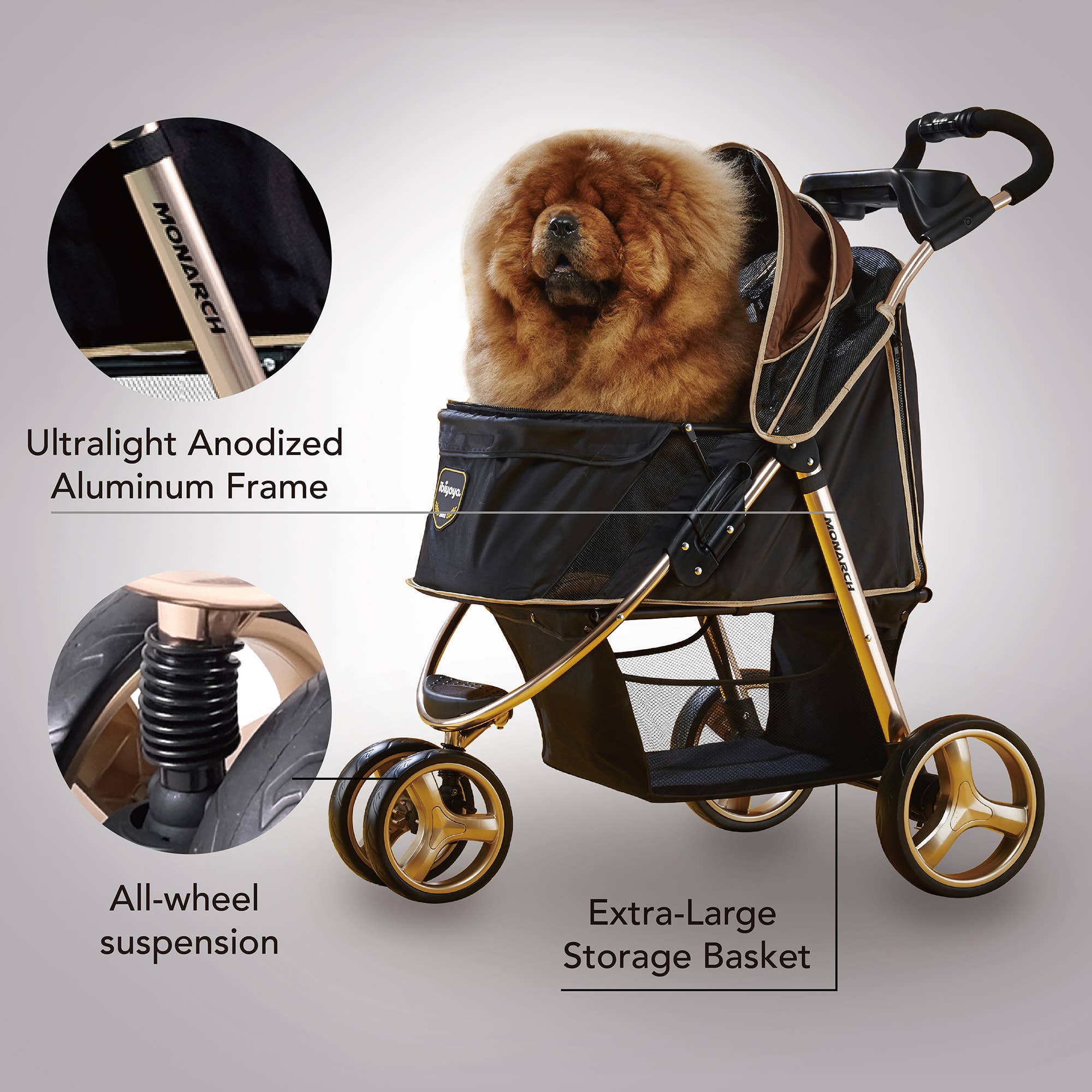 Ibiyaya - Wholesale Pet Carrier - Cat/Dog - Monarch Premium Pet Jogger, Designer-Luxury Dog Stroller 1