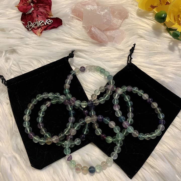 Natural Fluorite Healing and Crystal of Intellect Divine Knowledge Clairvoyant Bracelet 8mm for wholesale by Proverbs31xAlysa