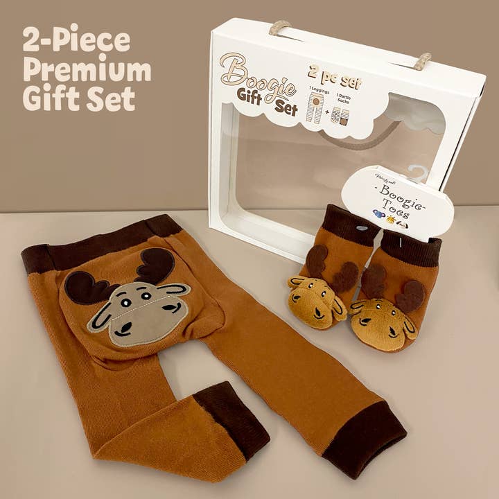 Moose 2-Pc Boogie Toes & Tight Baby Gift Set, Up to 18 months for wholesale by Boogie Toes