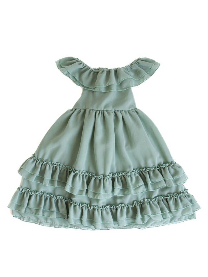 Bailey's Blossoms - Wholesale Dress - Women's - Mommy and Me Nellie Ruffle Maxi Dress - Sage3