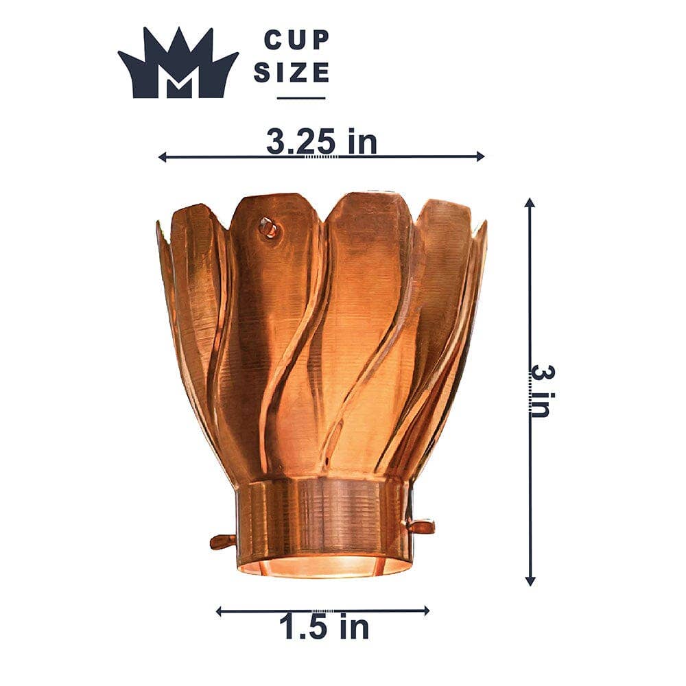 Pure Copper Akira Cup Style Rain Chain Replacement Downspout for Gutters for wholesale on Faire1