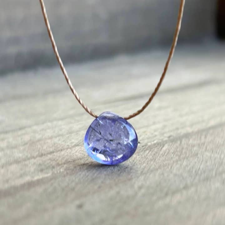 Merelani Designs - Wholesale Pendant/charm necklace - Tanzanite Gemstone Smooth Teardrop Necklace4