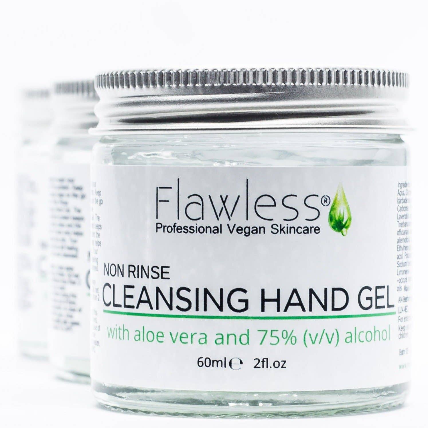 Flawless – wholesale Hand sanitiser – Cleansing Hand Gel - Non Rinse. Vegan, Plastic Free, Eco4