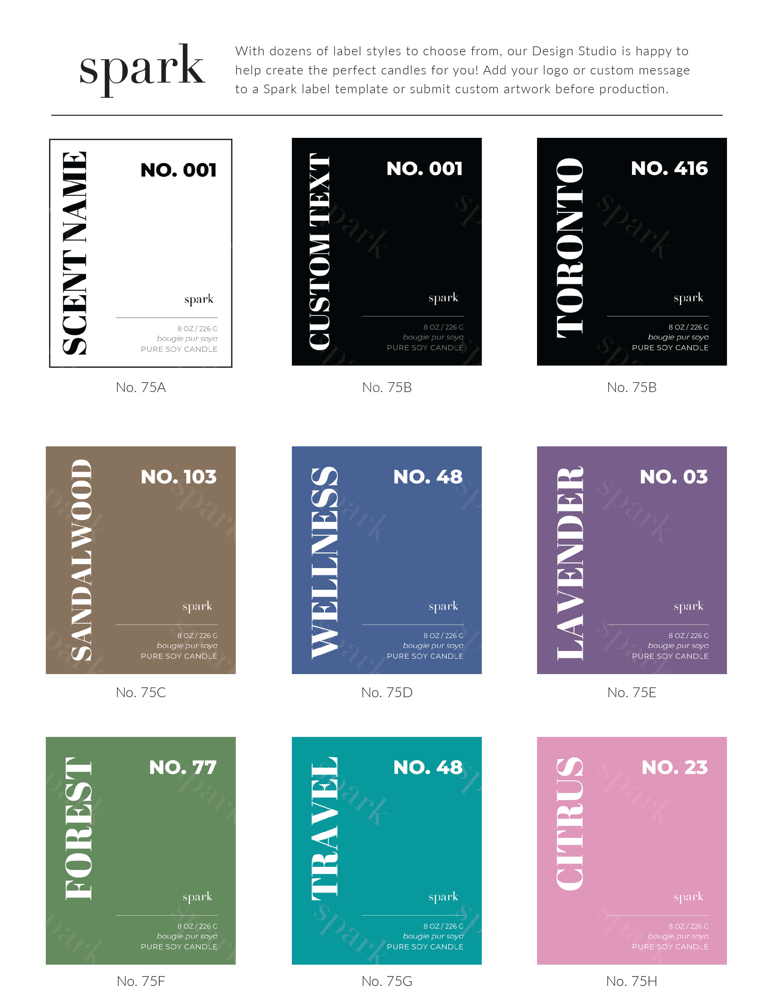 Bianco Opaco Candela personalizzata in vetro bianco opaco da 10 oz con etichetta e scatola regalo in vendita all'ingrosso su Faire18