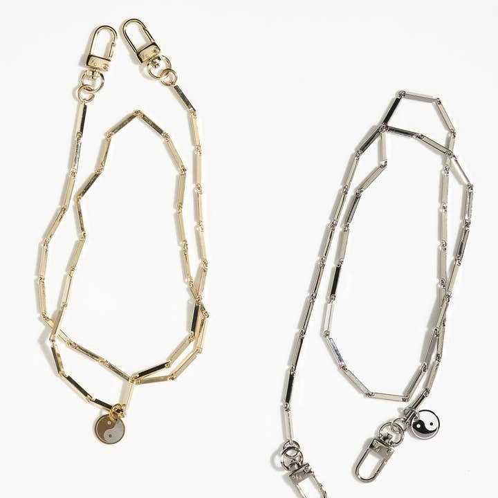 Pretty Connected - Vendita all'ingrosso Collana con ciondolo/pendaglio - Kesha x PC Collana geometrica Yin Yang, catena per maschera facciale, cinturino per occhiali4