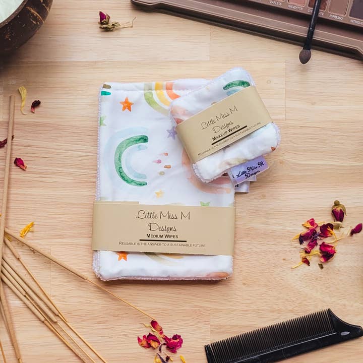 Rainbows Makeup wipes for wholesale by Little Miss M Designs
