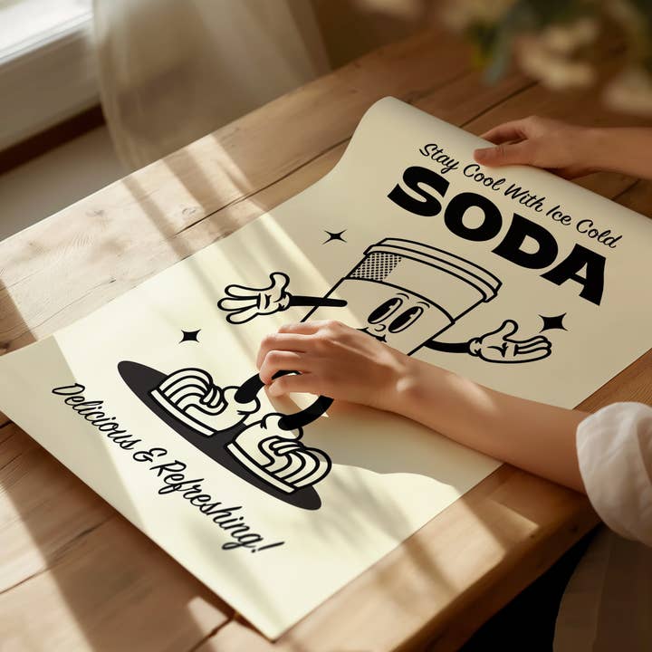 Poppermost Prints - Wholesale Art Print - Ice Cold Soda Retro Art Print3