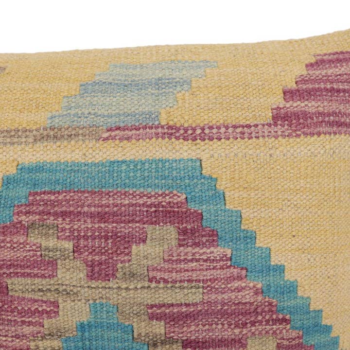 Boho Chic Hudson tyrkisk håndvævet kilimpude - 18'' x 18'' for engroshandel hos Arshs Fine Rugs
