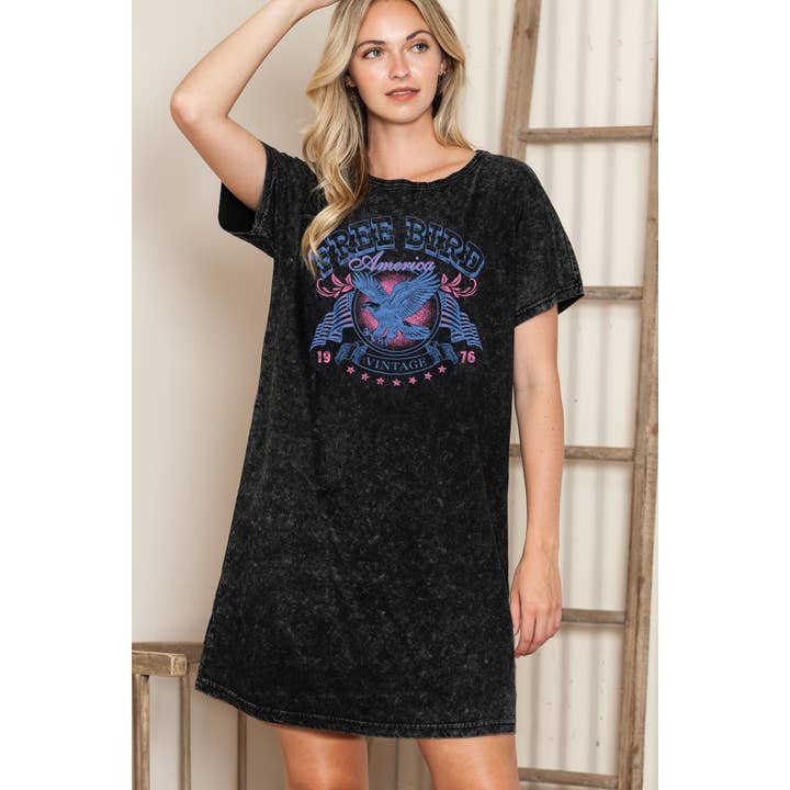 Robe lavée aux minéraux Free Bird pour la vente par Amused by Blue