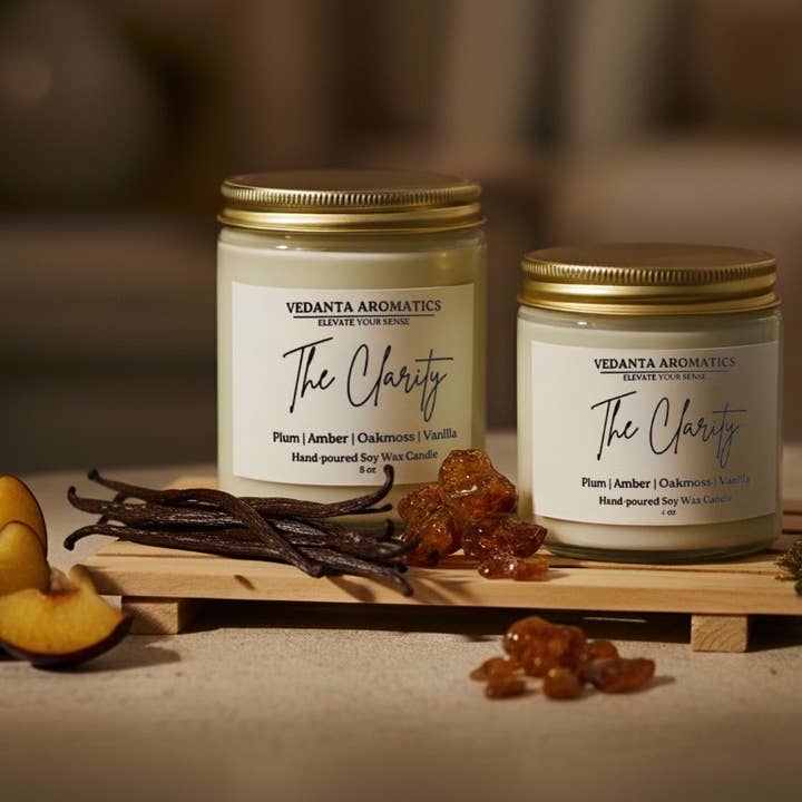 Aromatherapy Soy Candle | Plum, Oakmoss, Amber | The Clarity and other Purchase Wholesale trapp candles. Free Returns & Net 60 Terms on Faire trending on Faire.