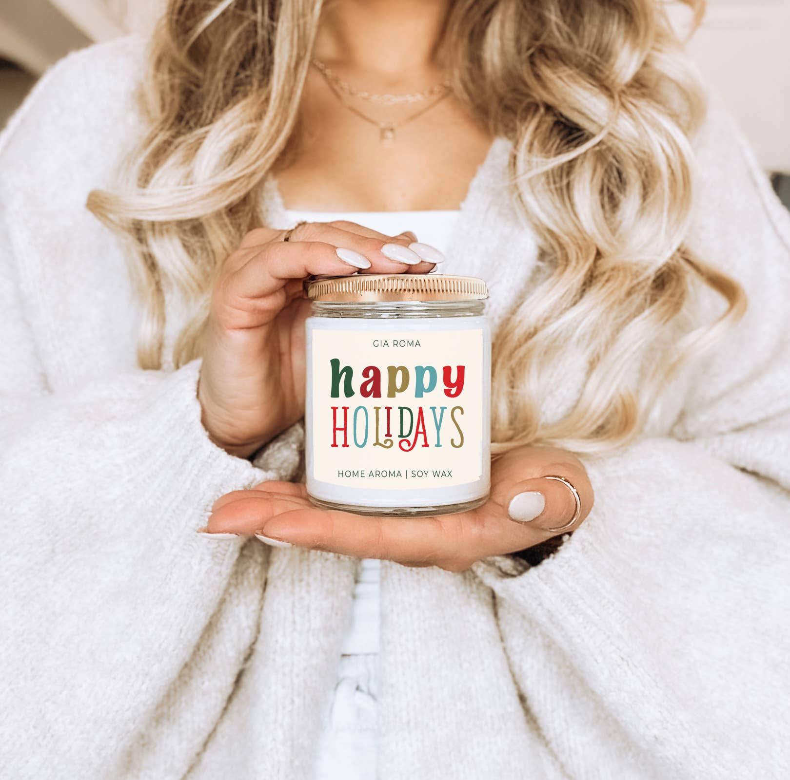 Gia Roma – wholesale Burkljus – Juldekor Ljusgåva Semester Doftande Soja Ljus Söt87