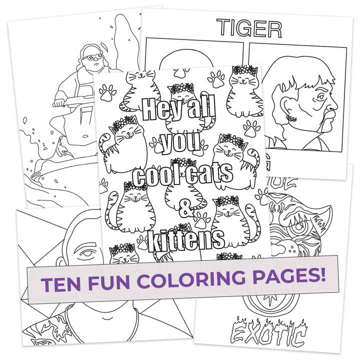 Pop Colors - Wholesale Gag Gift/Novelty Gift - Exotic Colors Colored Pencils & Coloring Pages Bundle