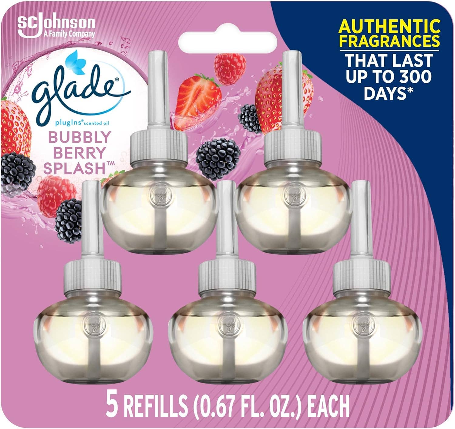 Innovarix - Wholesale Fragrance Oil - Plugins Air-Freshener - Bubbly Berry Splash 3.35 Oz. 5ct