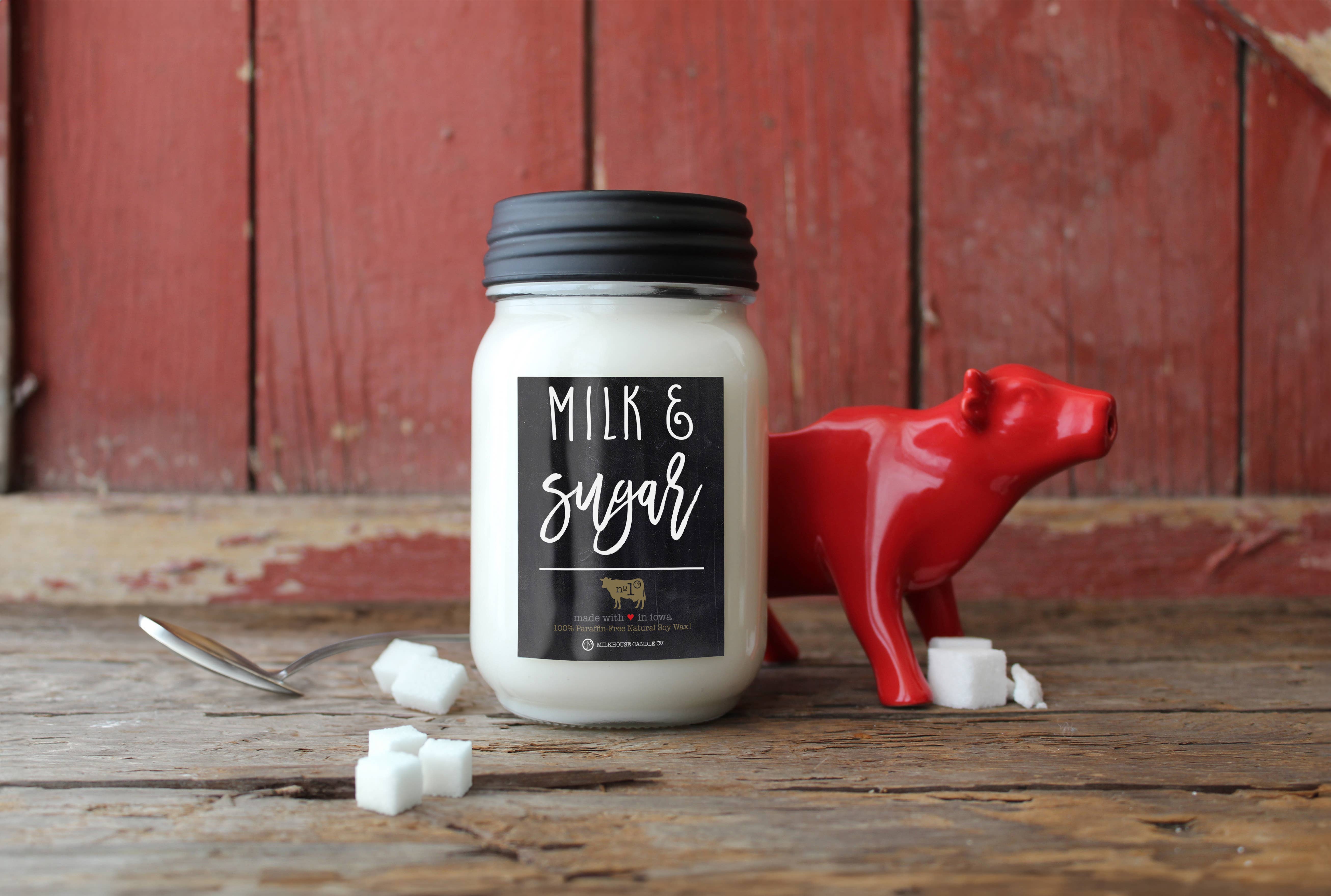 Milkhouse Candle Company - Wholesale Jar/Filled Candle - 13 oz Mason Jar Candle: Milk & Sugar1