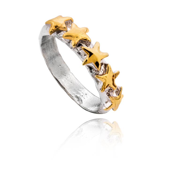 Stars ring for wholesale by Sara Lubrano Gioielli Artigianali