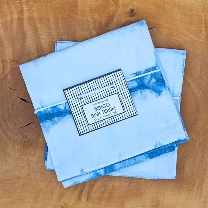 Striped Dish Towels - Indigo-Dyed Cotton Flour Sack Towel for wholesale by Multiform