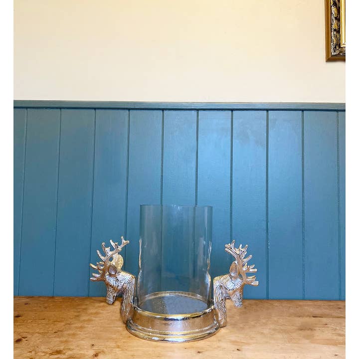 Geko Products - Wholesale Candle Holder - Stag Double Head Pillar Candle Holder