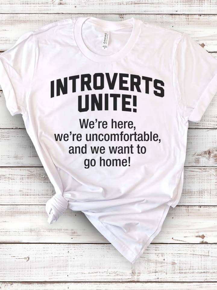 House Of Rodan - Wholesale Screen Printed T-Shirt - Women's - Introverts Unite - Fun Sassy Cute Nerd Introvert T-Shirt
