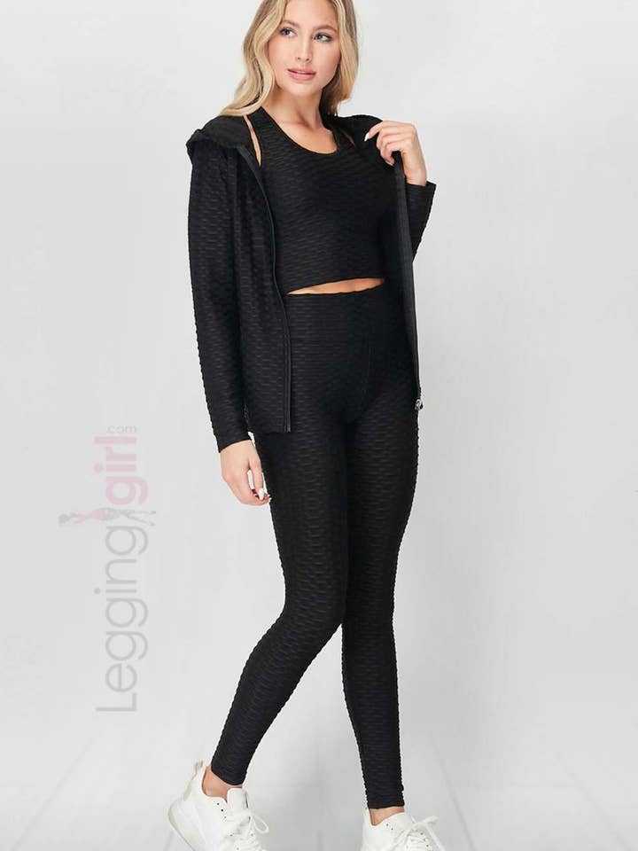 Active Booty Lift - Ensemble de 3 pièces - Noir pour la vente par LeggingGirl.com