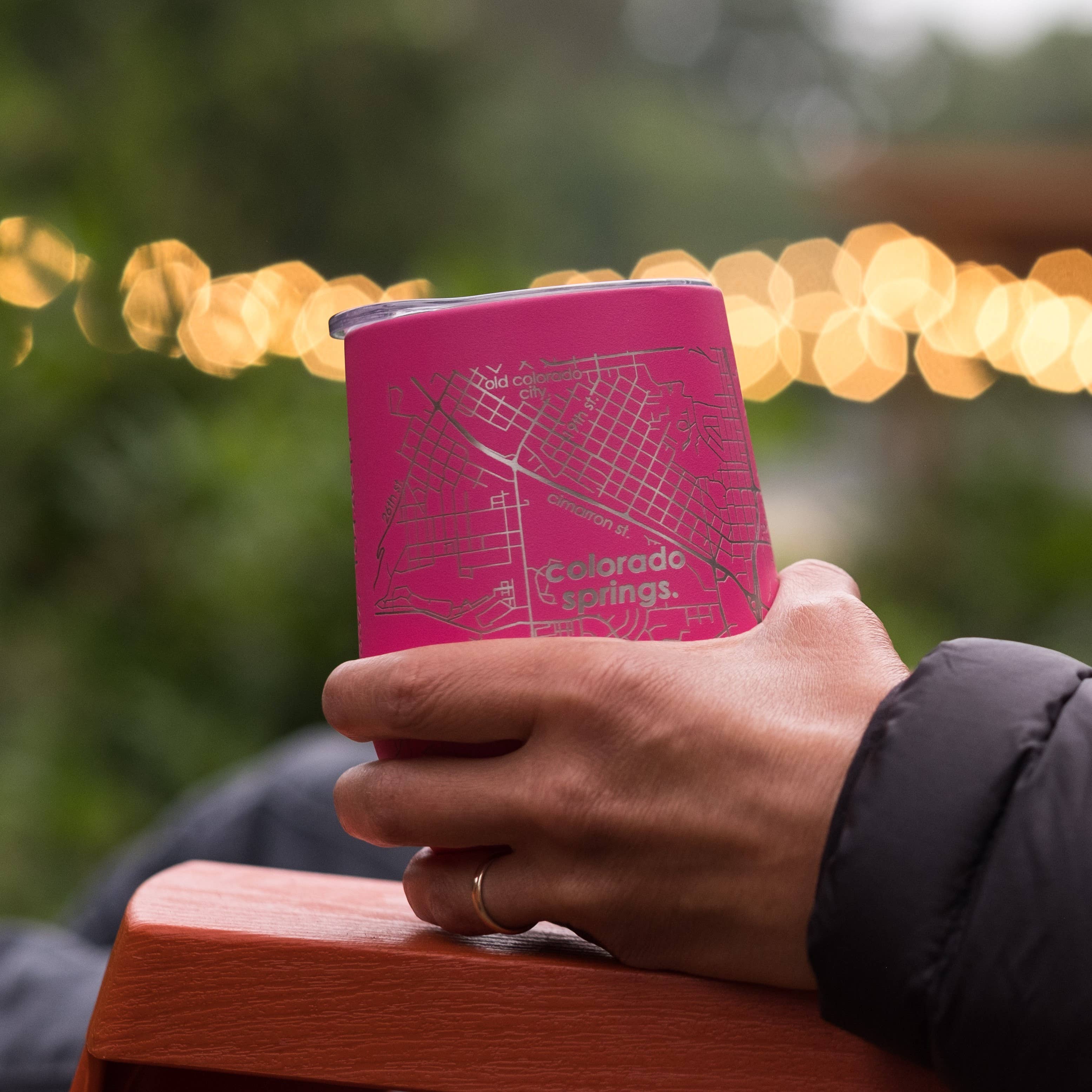 Well Told - Wholesale Insulated Mug/Tumbler - CUSTOM ETCHED - U.S. City / Town Map - Wine Tumbler - 12 oz2