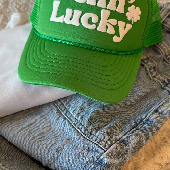 Malibu and Mint - Wholesale Trucker hat – Women’s - Feelin' Lucky Green St. Patrick's Day Hat1