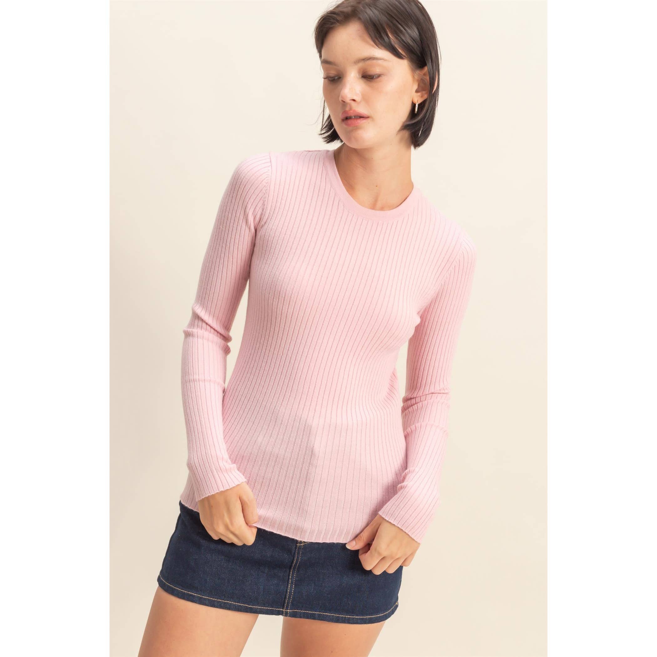 HYFVE - Wholesale Knit Top - Women's - Ribbed Long Sleeve Knit Top16