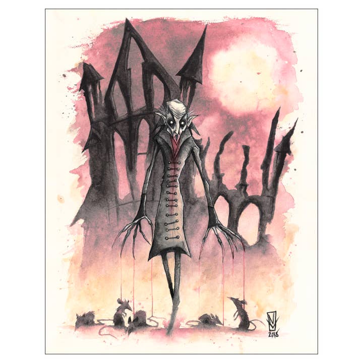 Nosferatu the Vampire, 11x14 Print for wholesale by The Spooky Dinosaur