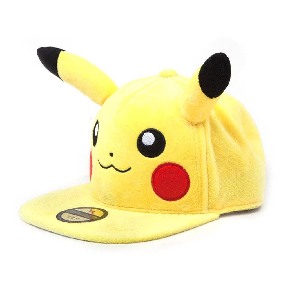 Meroncourt Europe Ltd – wholesale Baseball cap – Unisex – POKEMON Pikachu Plush with Ears Snapback Baseball Cap (SB2761