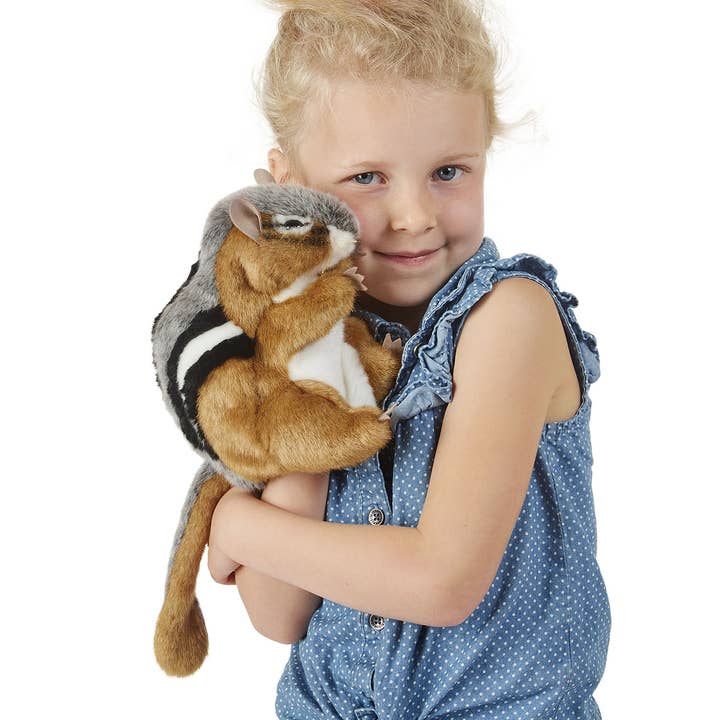FOLKMANIS-PUPPETS – Großhandel Handpuppe – Kind & Baby – Streifenhörnchen 3183/ Chipmunk