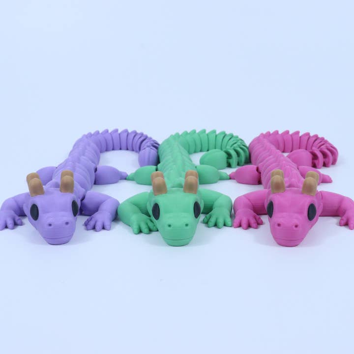 Fidget Friends Happy Dragon – 3D Printed Toy - 3 Colors for wholesale by MrSpinner