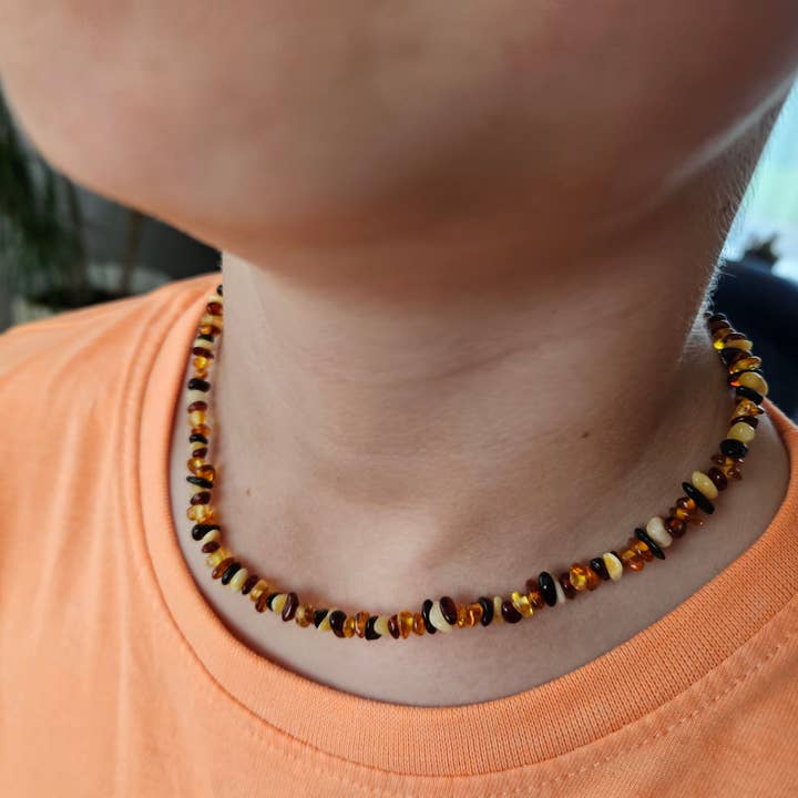 AmberLithuania - Vente Collier de perles - Collier en ambre naturel de la Baltique pour guérison par les cristaux5