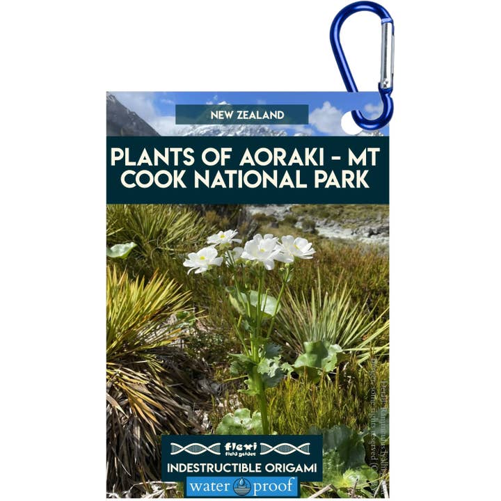 Plantes du parc national Aoraki Mt Cook - Origami indestructible pour la vente par Flexi Field Guides