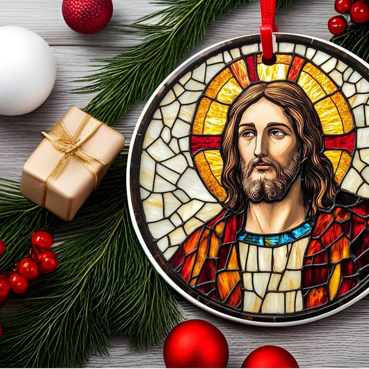 Ceramic Christmas Tree Ornament for wholesale by Stencil Art Canada