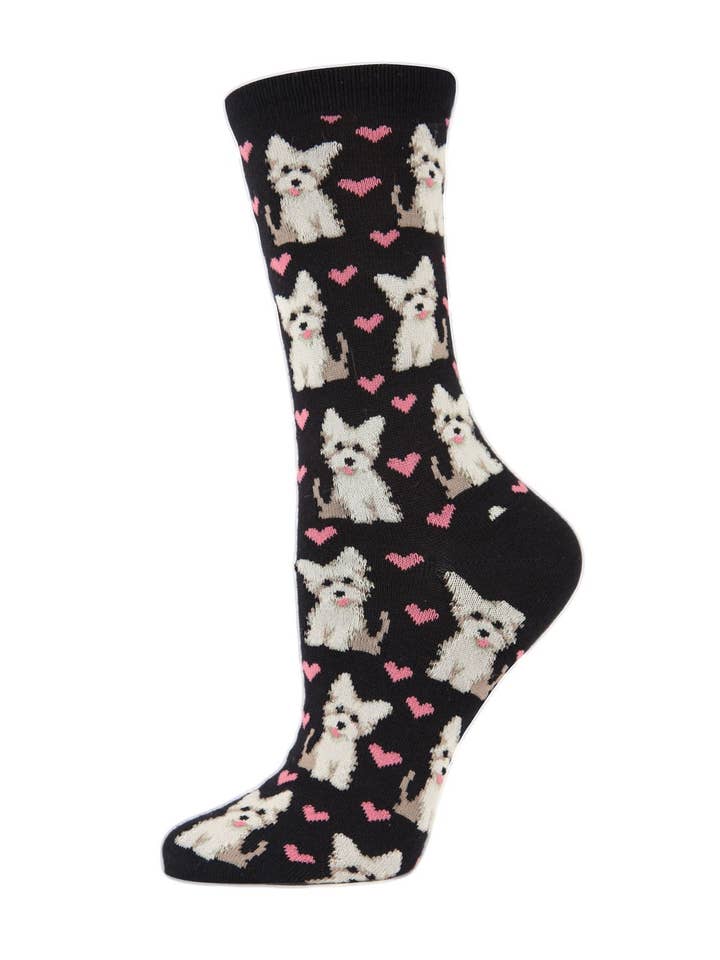 Infinity Classics International Inc. - Wholesale Socks - Women's - MeMoi Puppy Love Bamboo Crew Socks1