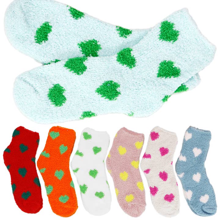 Hearts Fuzzy Fleece Cozy Lounge Quarter Socks and other Purchase Wholesale valentine's day socks. Free Returns & Net 60 Terms on Faire trending on Faire.