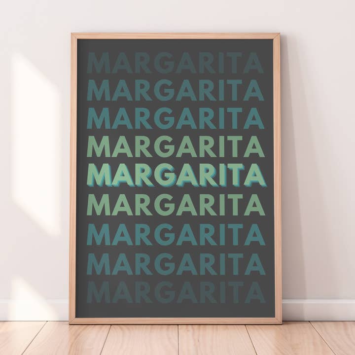 Impression typographique Margarita pour la vente par Alaina Creates