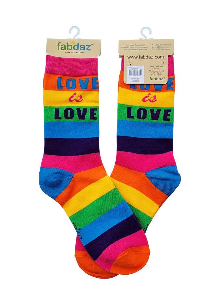 Fabdaz - Wholesale Socks - Women's - LOVE is LOVE Women's Crew Socks4