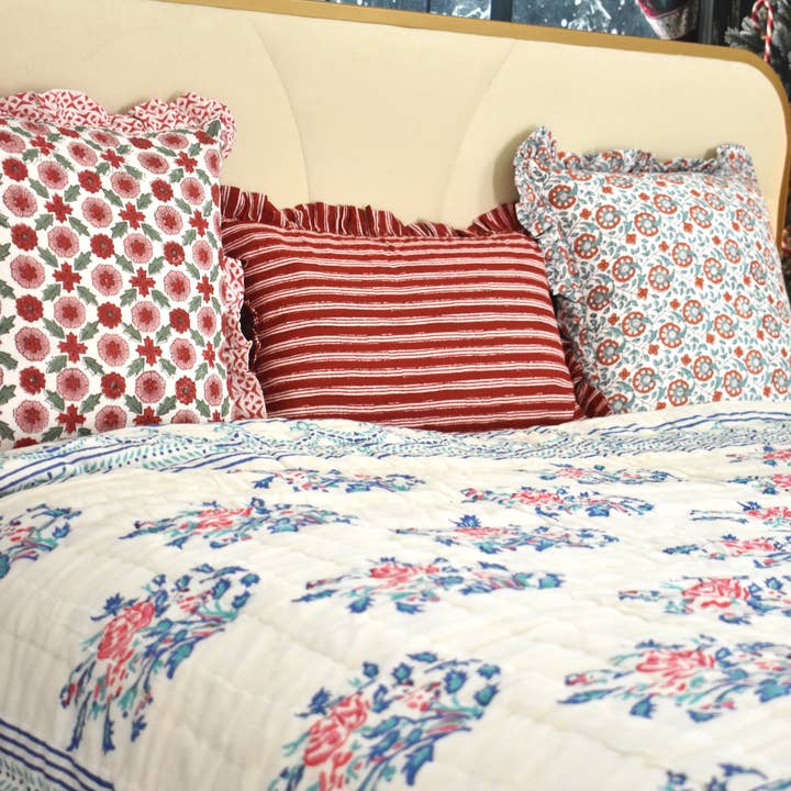 Hearth Heritage Handblock Print Cotton Quilt for wholesale by House of Alaan